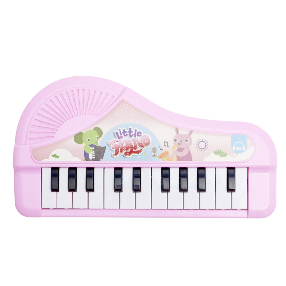 Mini piano électrique enfant plastique rose L20,5cm