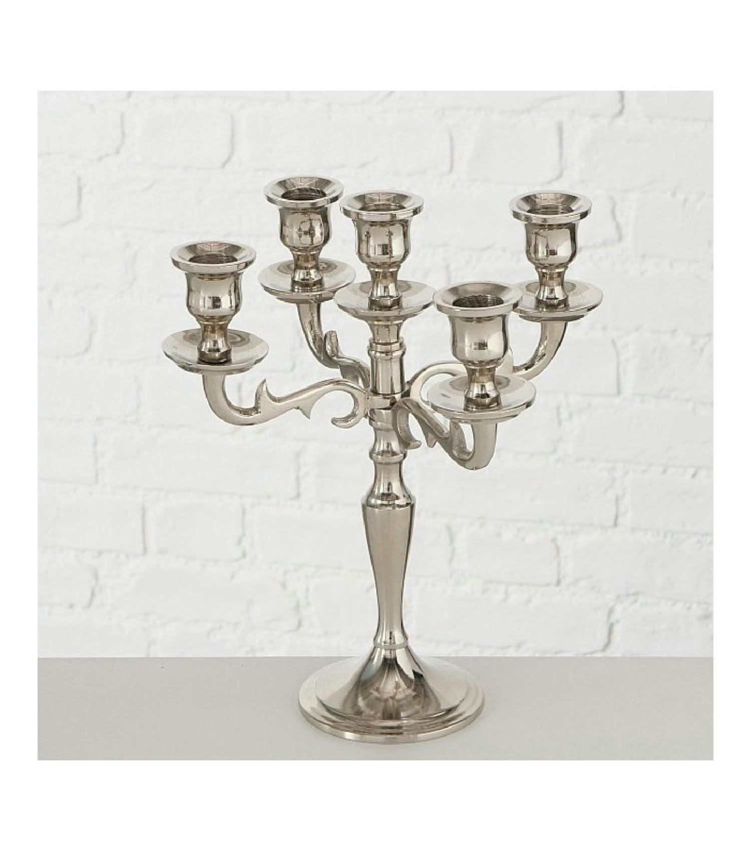 ARGENT - Chandelier argenté à 5 branches 26cm