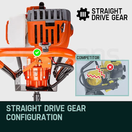 NNEMB Post Hole Digger 88CC Posthole Earth Auger Fence Borer Petrol Drill Bit