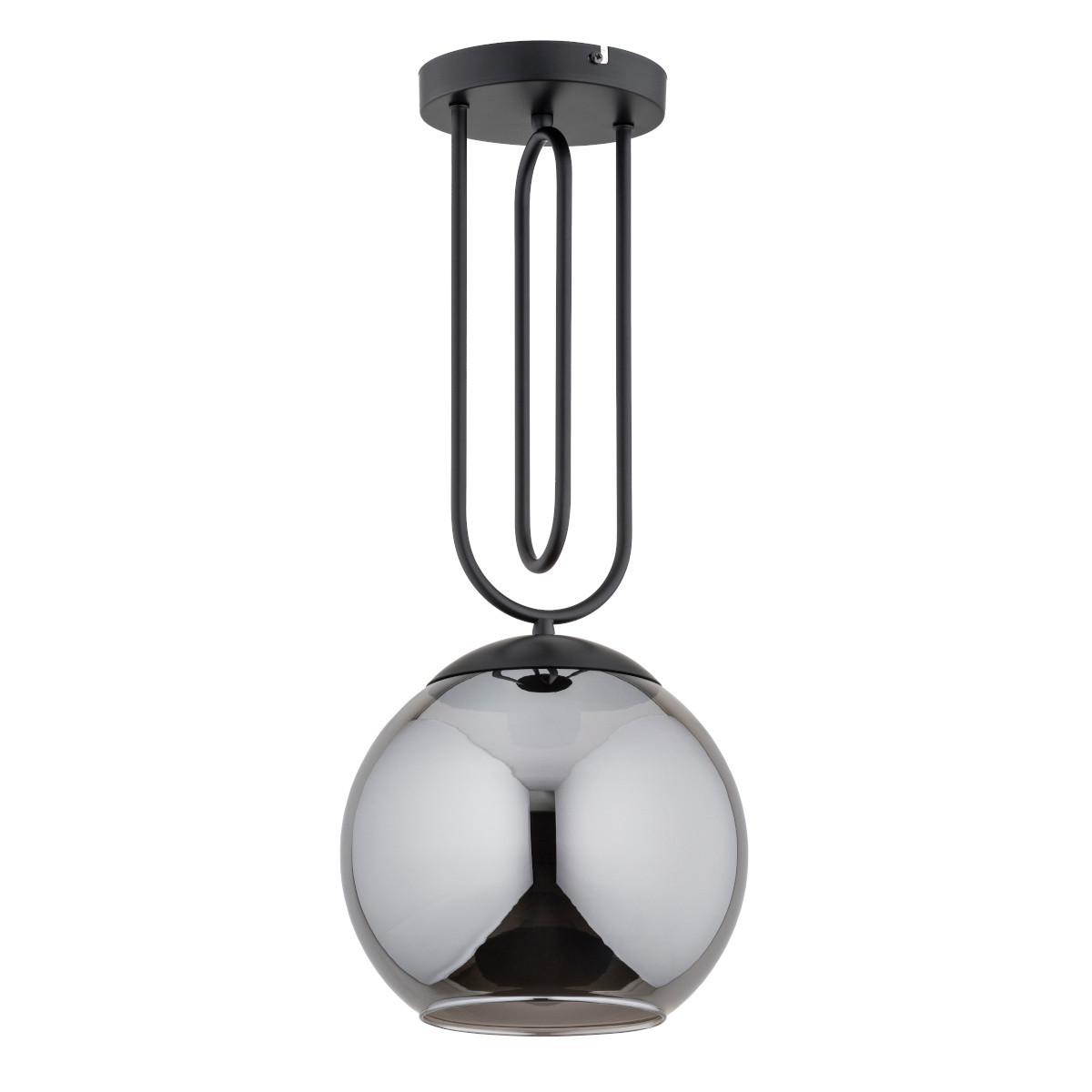 Lampa wisząca czarna-dymiona RITA 1xE27x15W wym: 60x25x25 cm Alfa