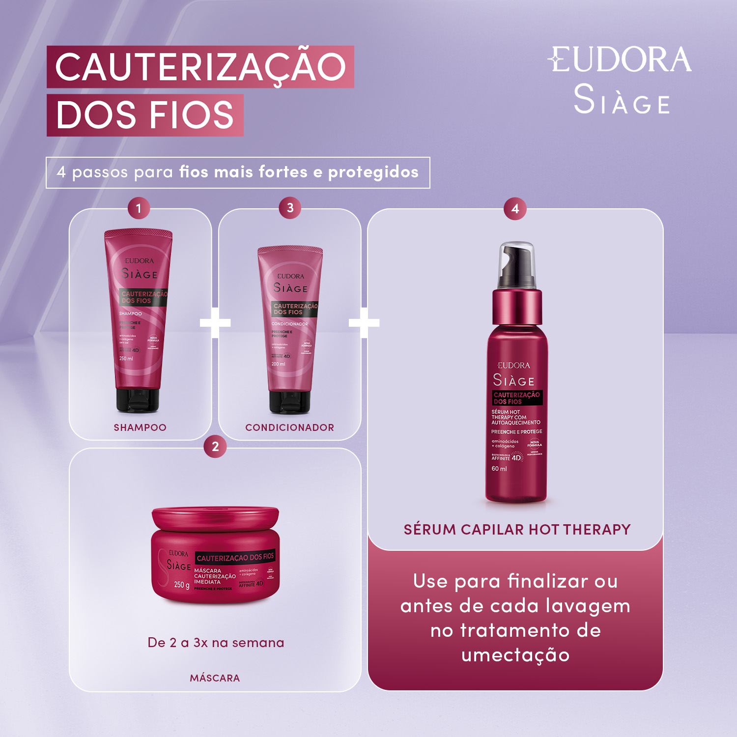 Máscara Capilar Siàge Cauterização dos Fios 250g