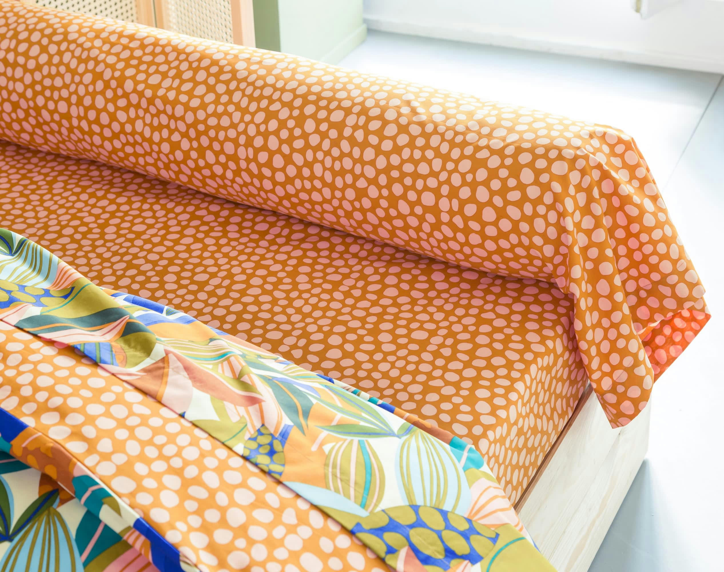 MARCO - Drap-housse 140x190 multicolore en percale de coton