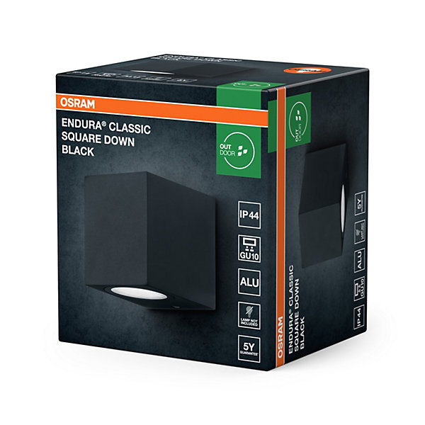 OSRAM Applique extérieur ENDURA Square Down, noir, GU10