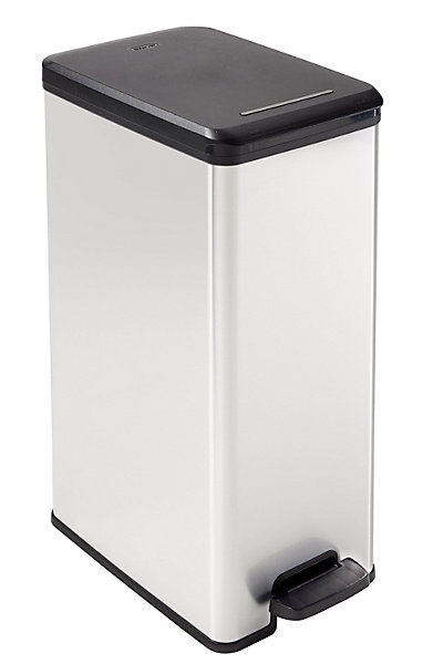 DECO SLIM BIN Poubelle rectangulaire à pédale 40L - Veba