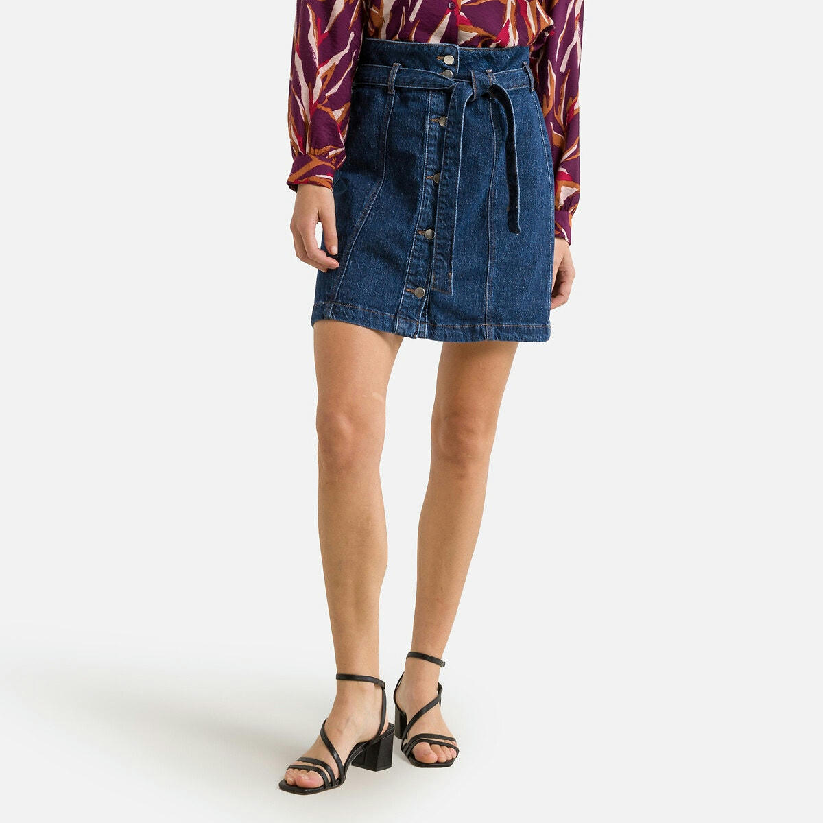 Jupe courte en jean