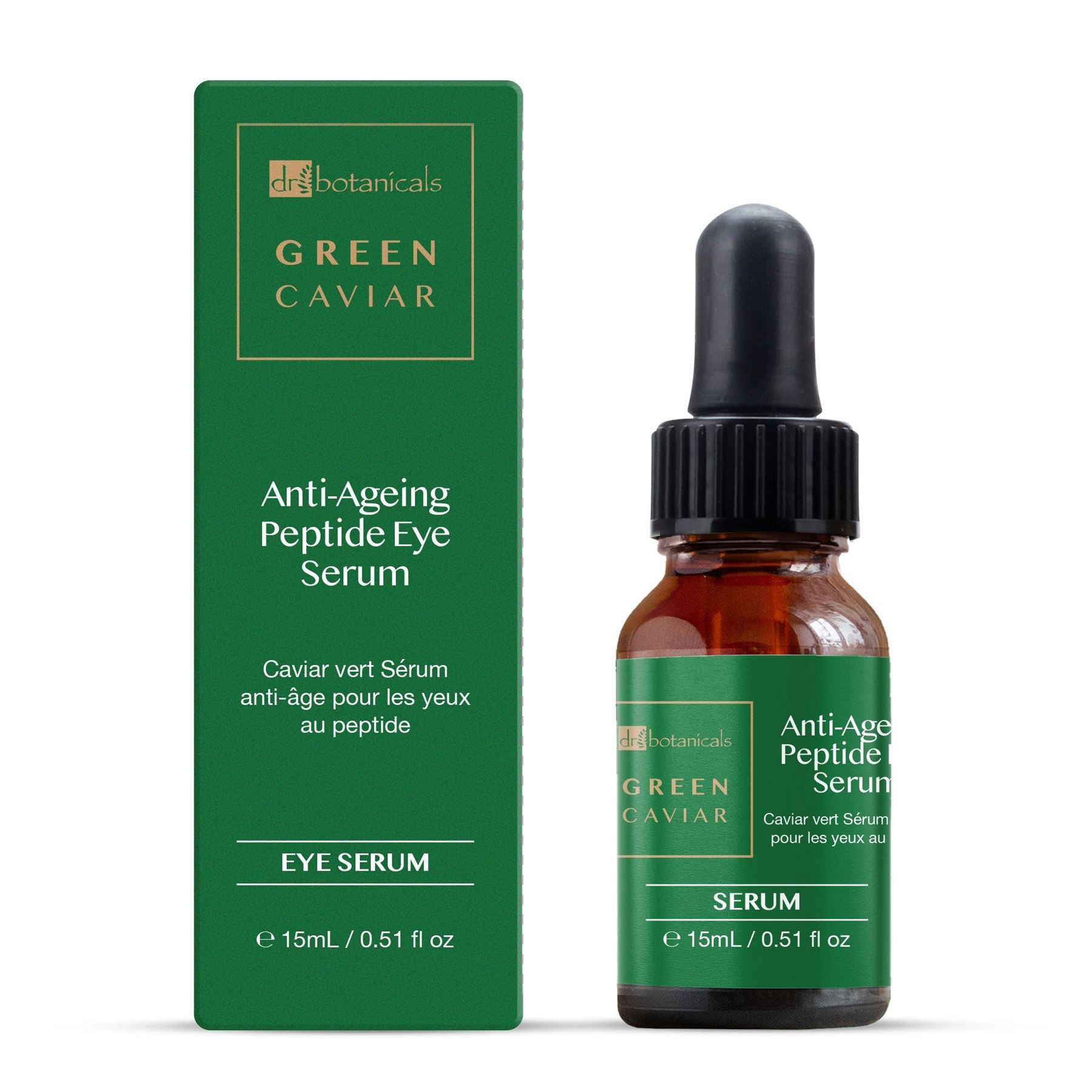 Dr. Botanicals Green Caviar Anti-Ageing Peptide Eye Serum 15ml for Anti-Ageing and Hydration