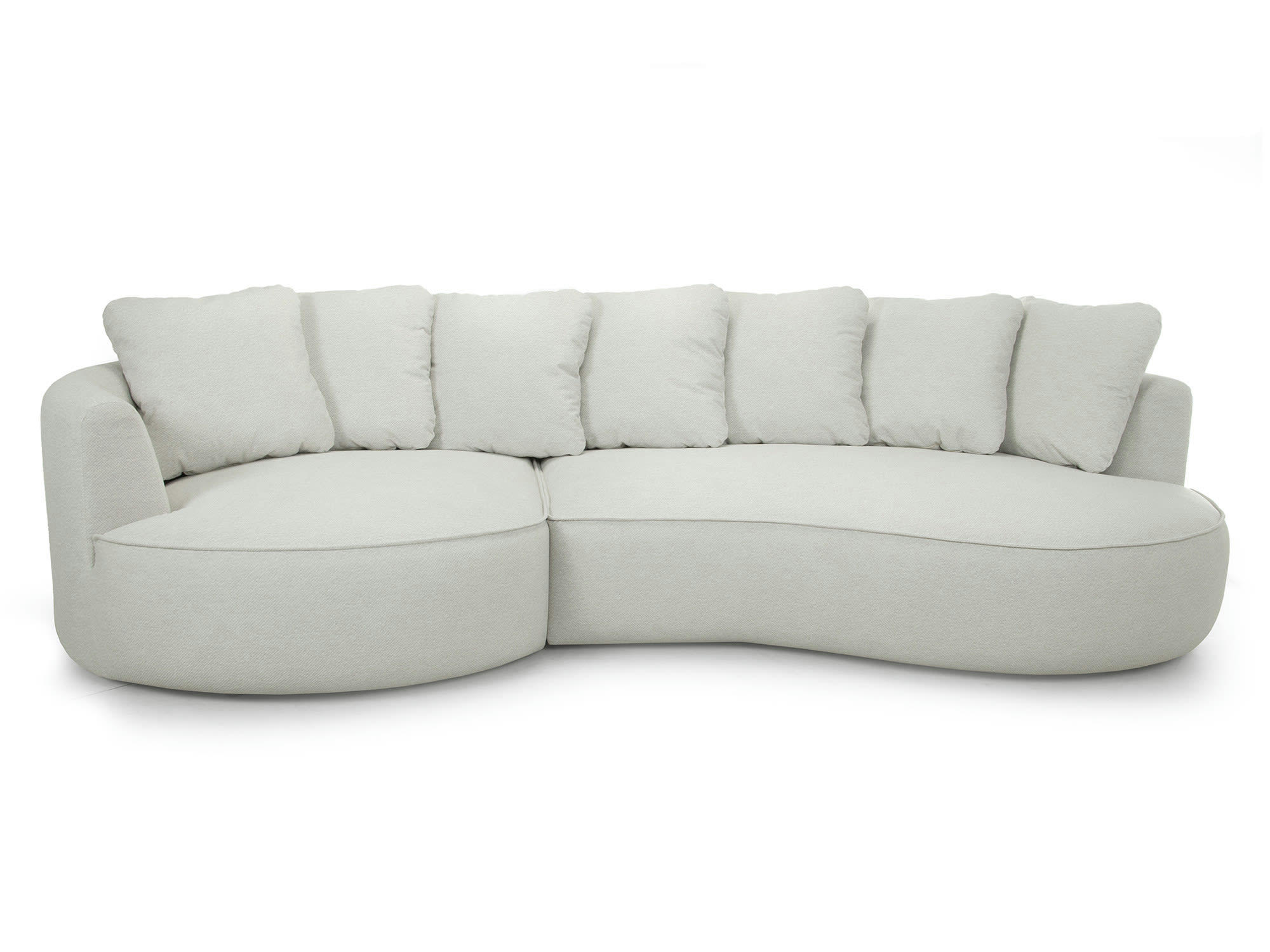 HIBISCUS - Canapé d'angle gauche 4 places en tissu beige