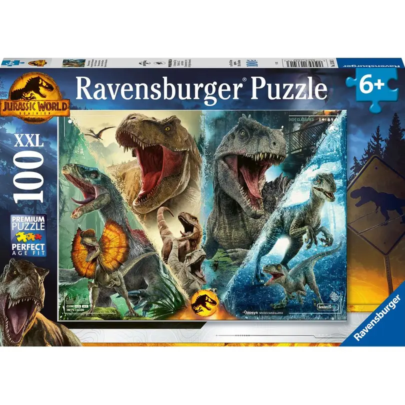 Puzzle 100-teilig Dinosaurierarten
