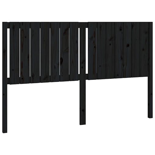NNEVL Bed Headboard Black 155.5x4x100 cm Solid Wood Pine