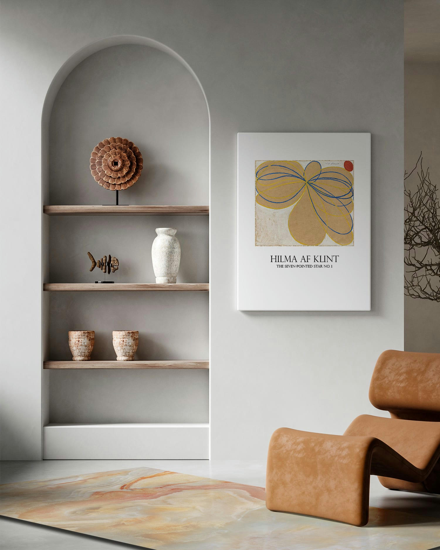 - Tapis vinyle marbre orange 60x110cm