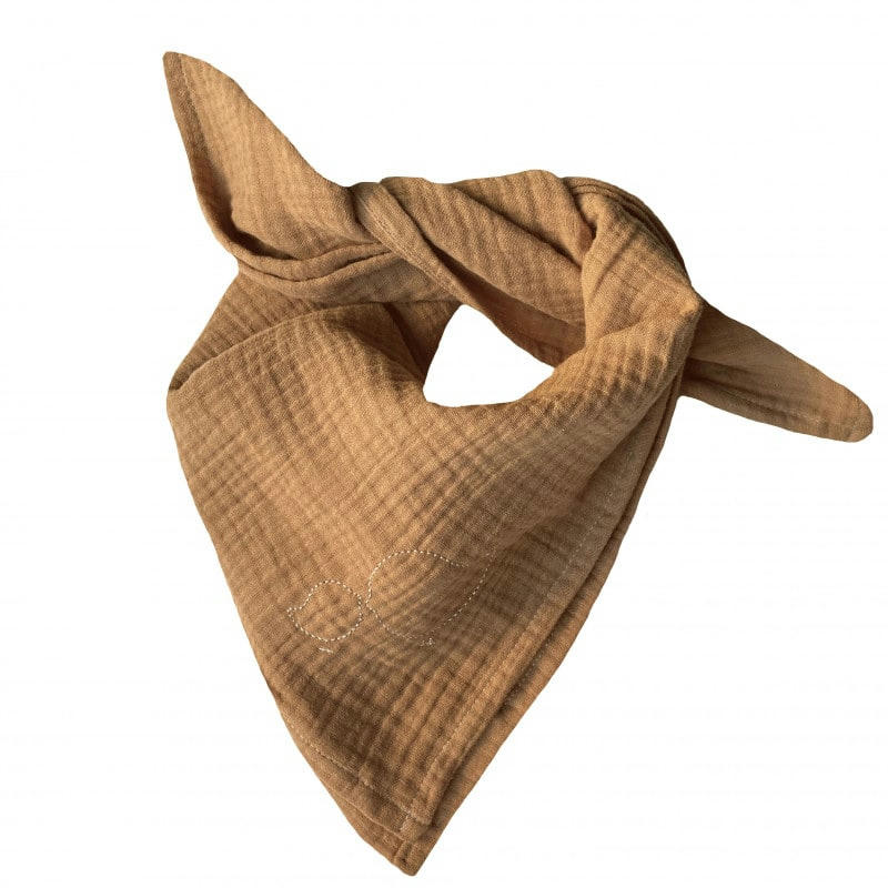 - Lange bébé en gaze de coton camel