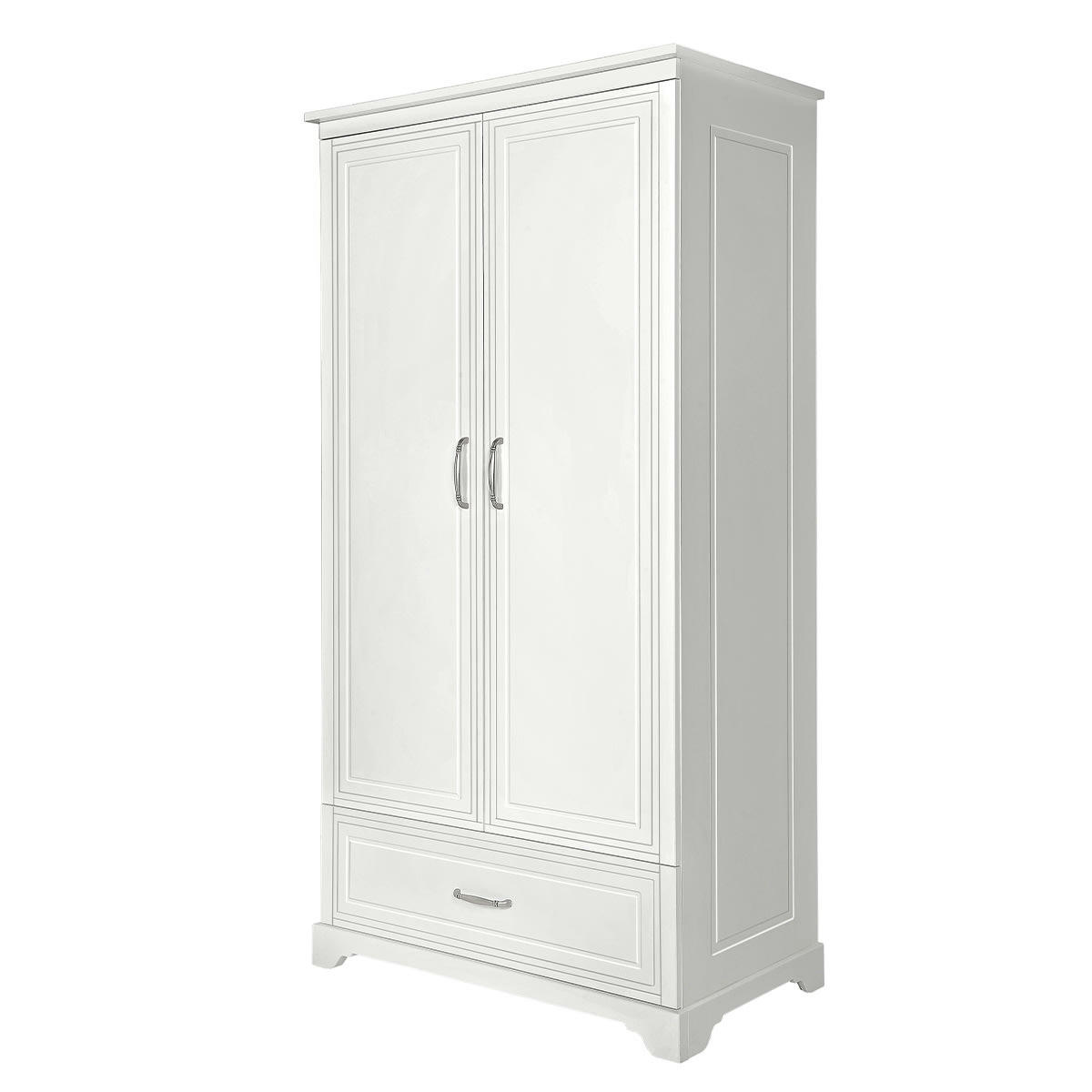 MELODY - Armoire 2 portes 1 tiroir blanc