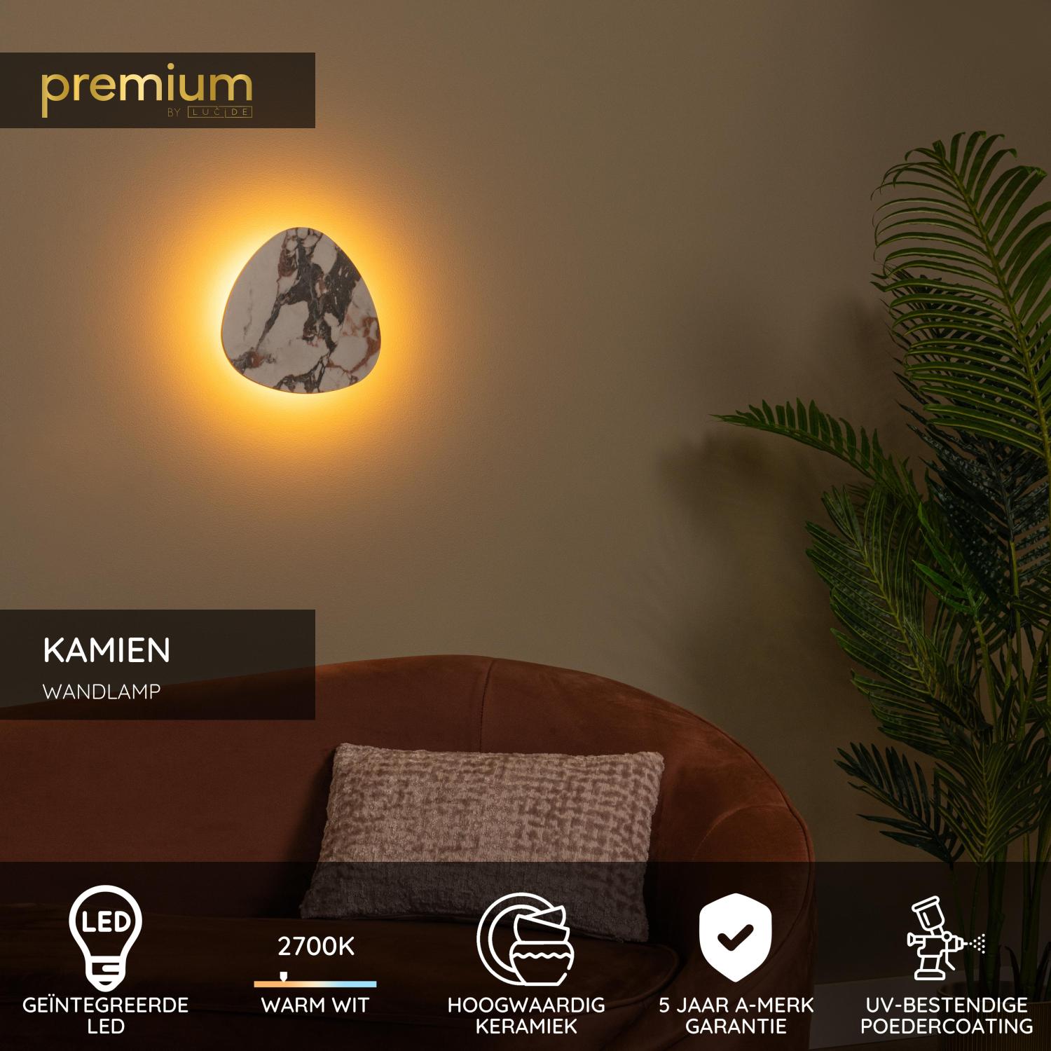 Lucide Premium KAMIEN Wandlamp - Wit