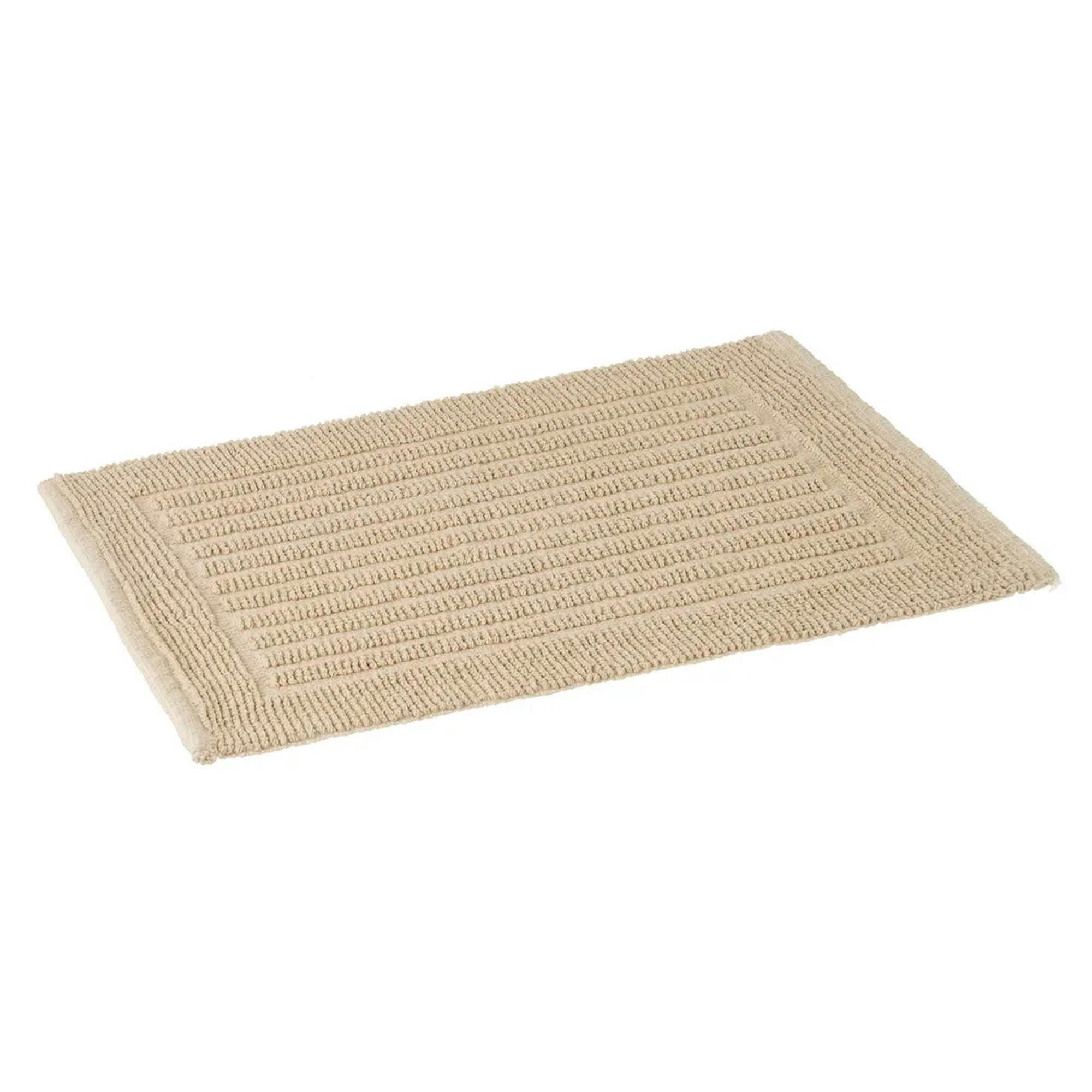 - Tapis de bain 100% coton beige 60x40cm