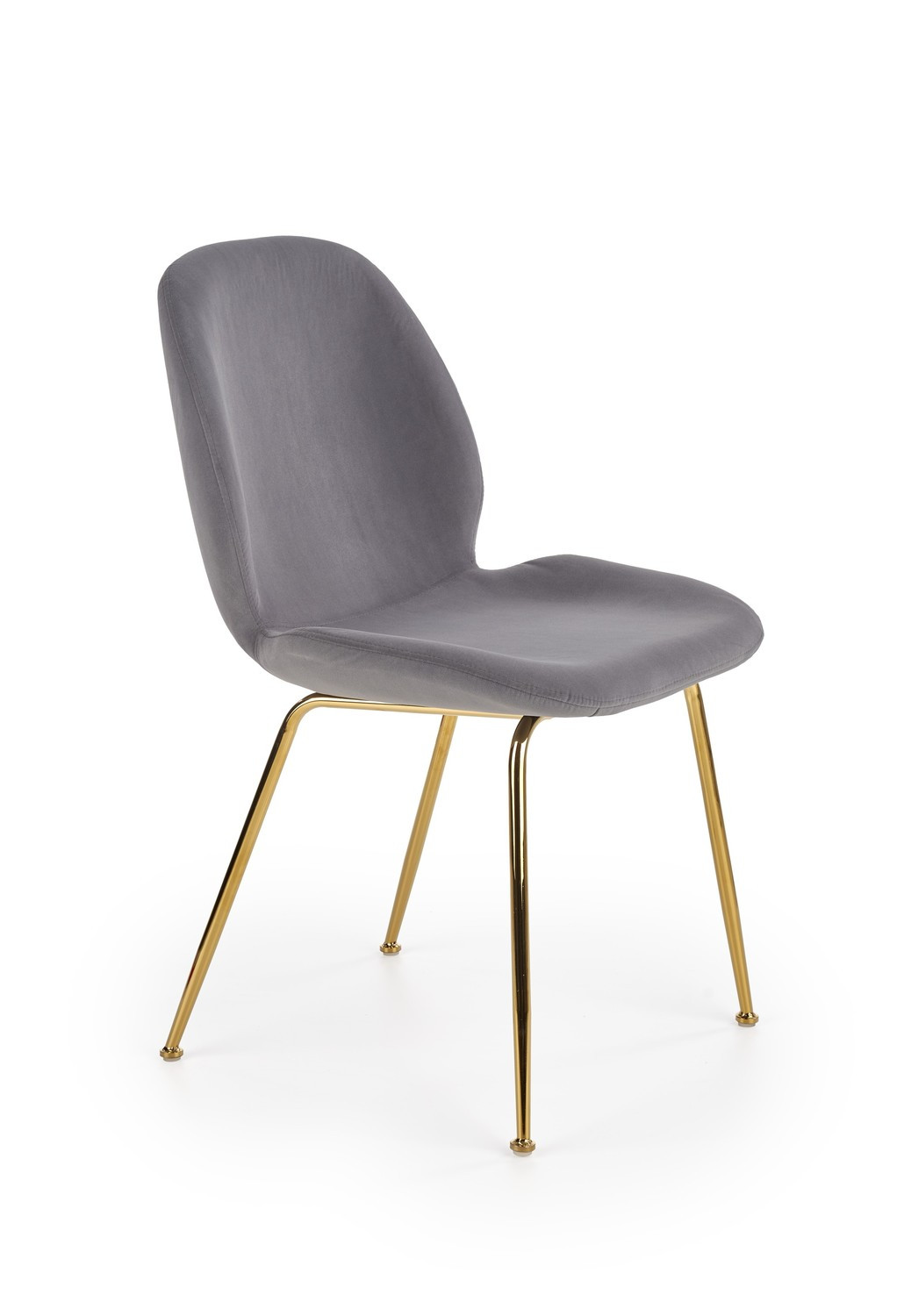 Krzesło tapicerowane K381 VELVET szare