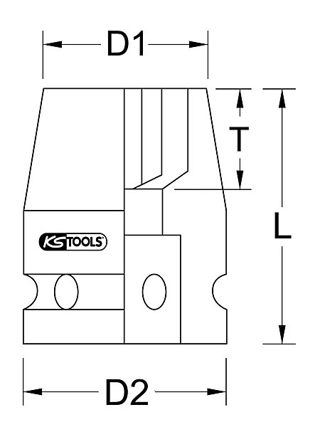 KS Tools - 515.1732 - Douille à chocs 6 pans 1'', 32 mm