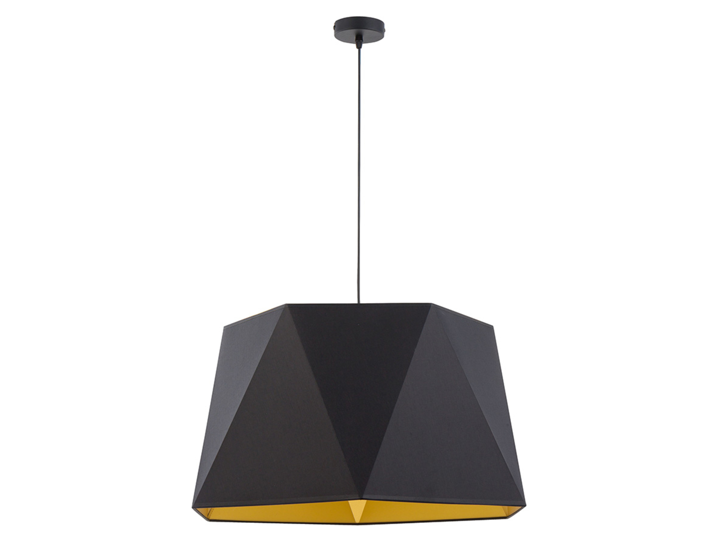 Lampa wisząca Ivo tkaninowa czarna