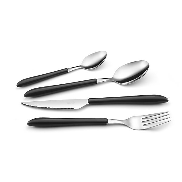 Ménagère 24 pièces Noir - Vibrato Noir par Pradel Essentiel