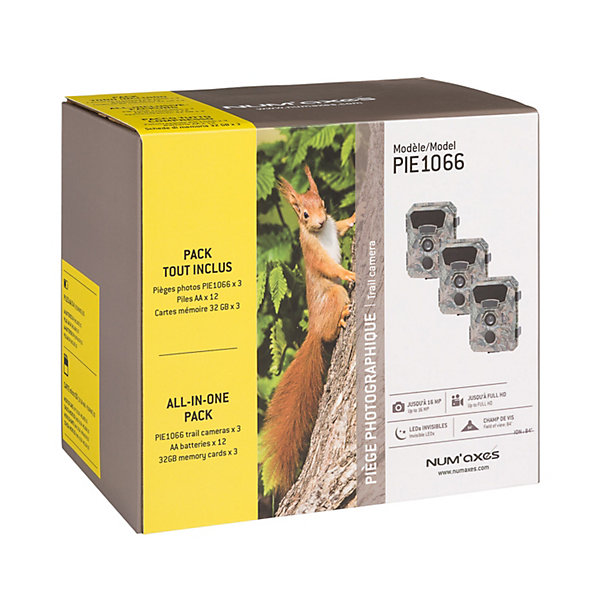 PACK TOUT INCLUS 3x Pièges photographiques PIE1066