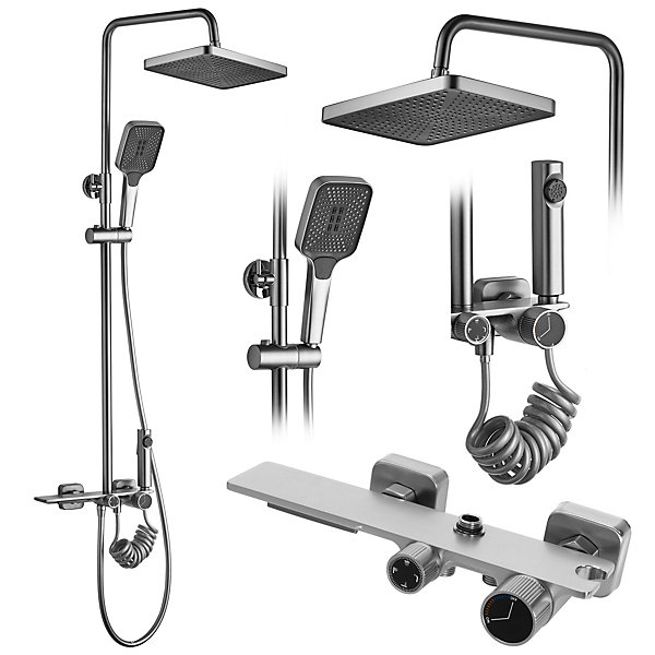 Kit De Douche Rea Helix Brush Nickel