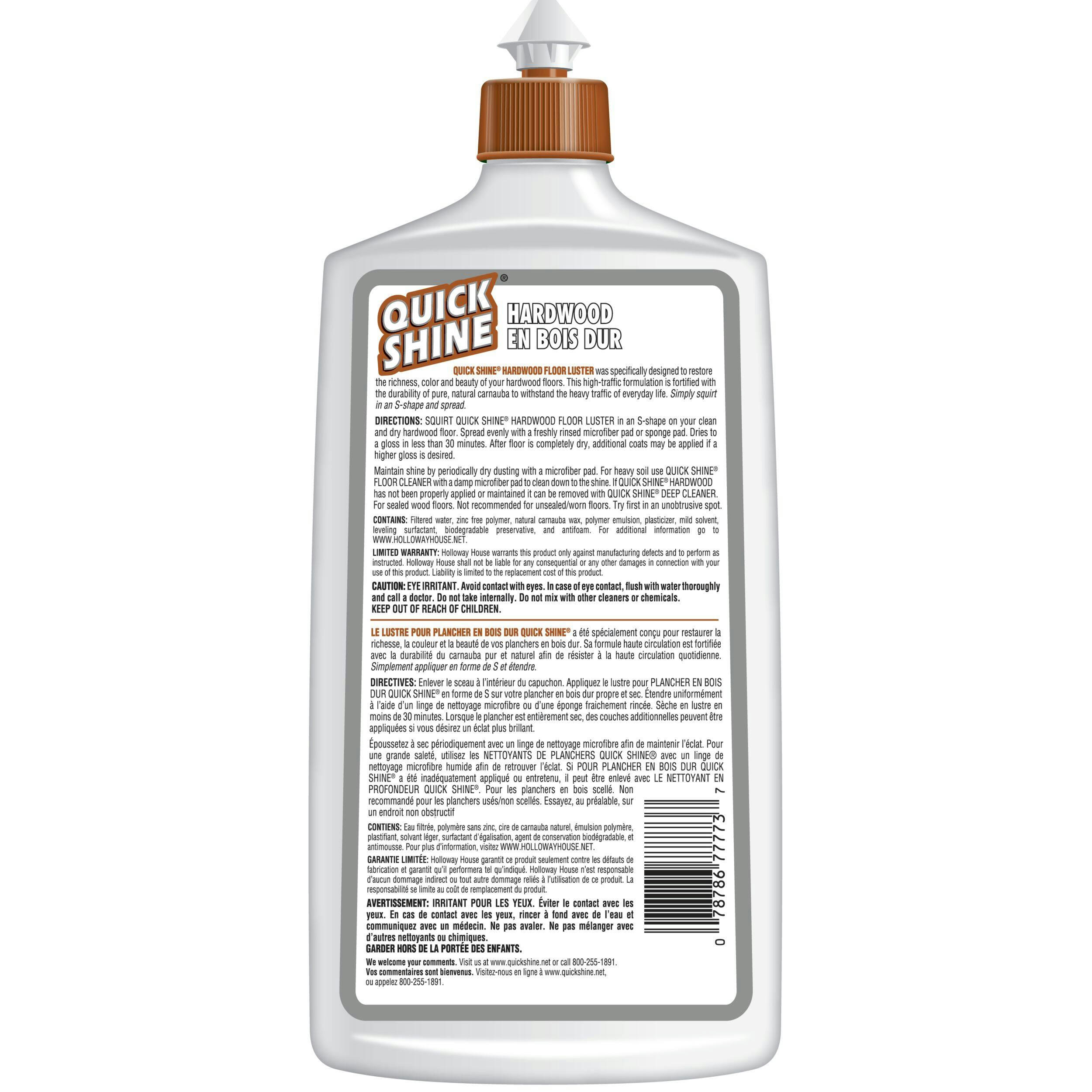 Quick Shine Hardwood Floor Luster, 800-mL