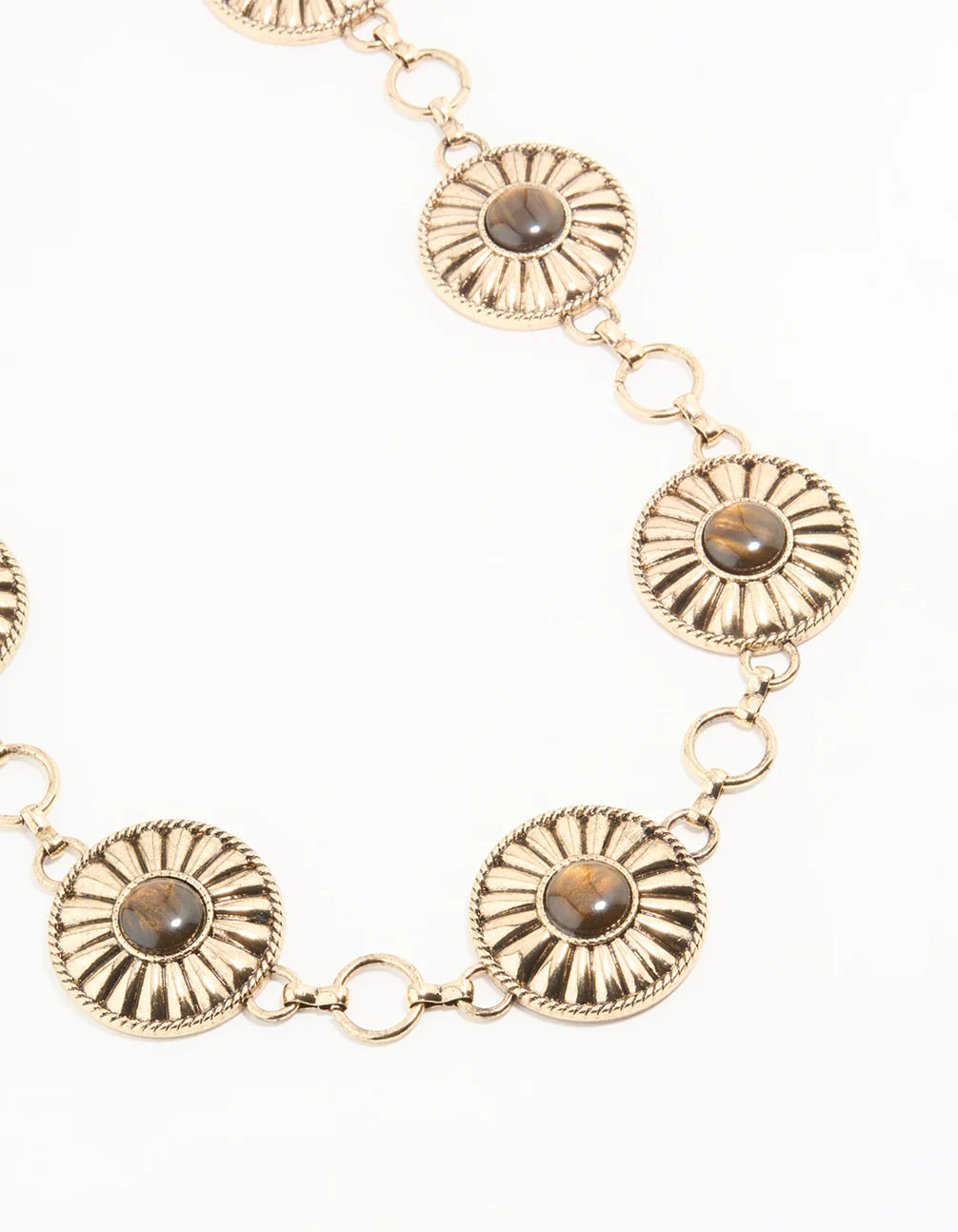 Antique Gold Bohemian Disc Belt