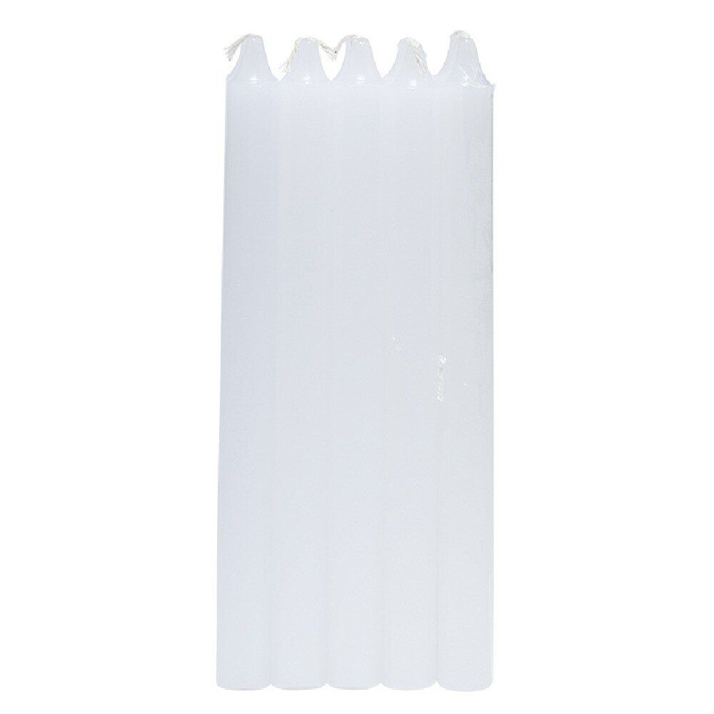 Bougie chandelle blanche x10