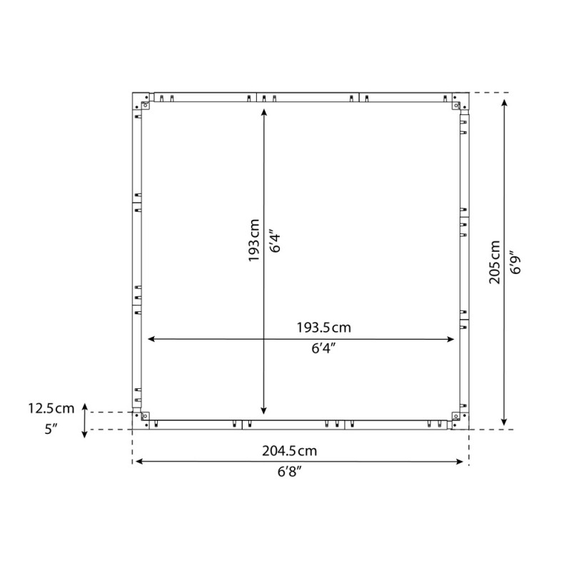 Embase pour serre Eco Grow 3,8 m² noire CANOPIA