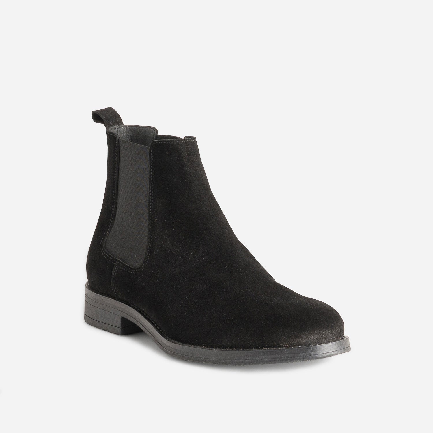 Chelsea boots noir cuir velours
