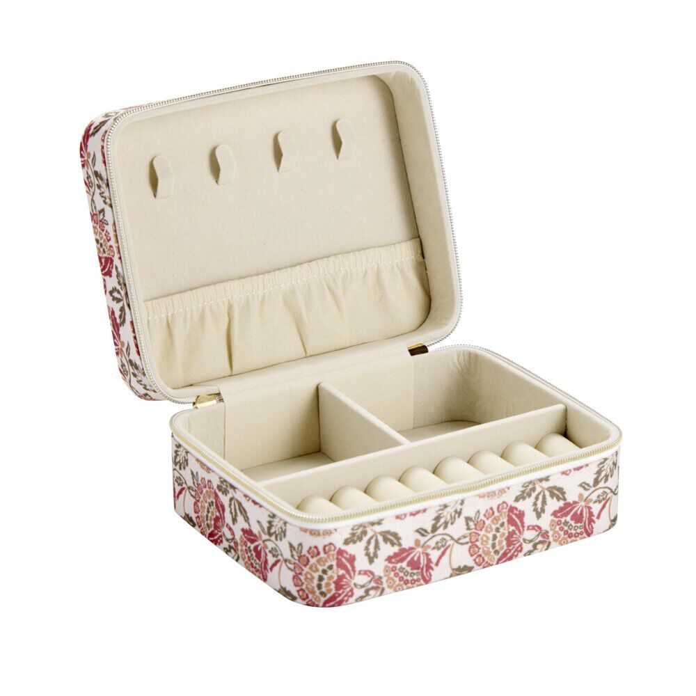 BoÎte à bijoux motif coloré indien grand modèle 10x10xH5cm (2 modèles)