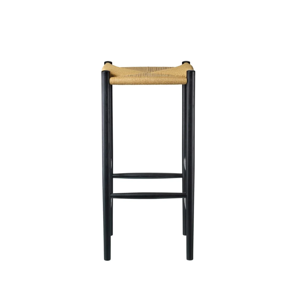 FDB Møbler - Jørgen Bækmark Barhocker J164C, H 67 cm, Eiche natur / Papierschnur
