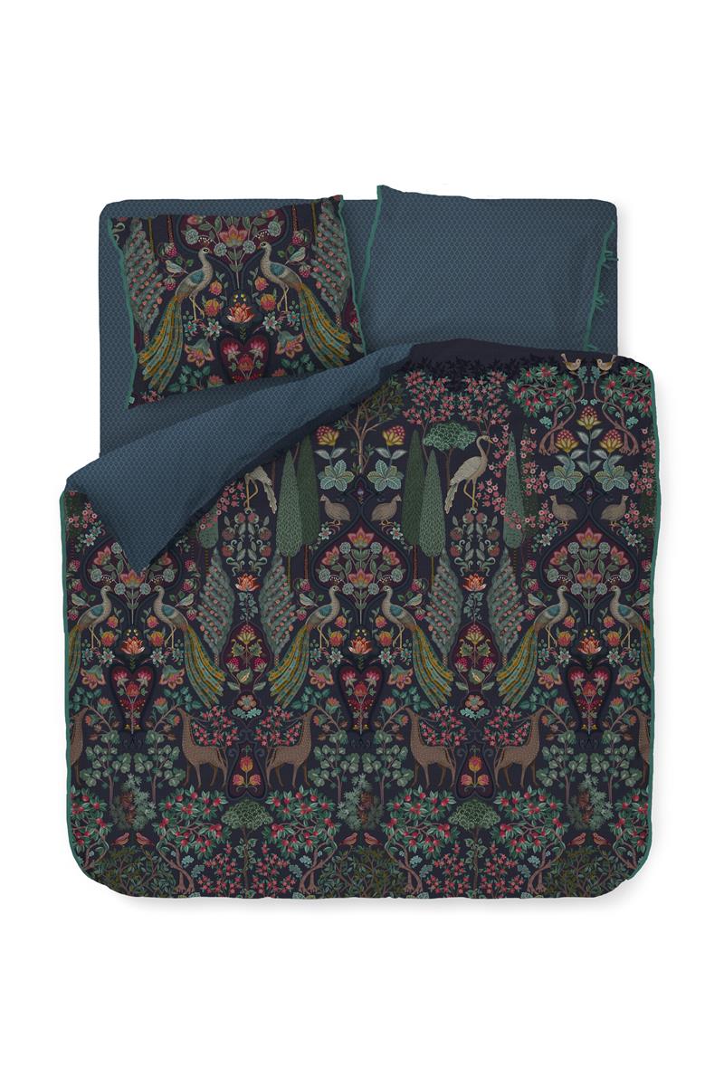Pip Studio dekbedovertrek Pavoni - 260x200/220 cm - donker blauw