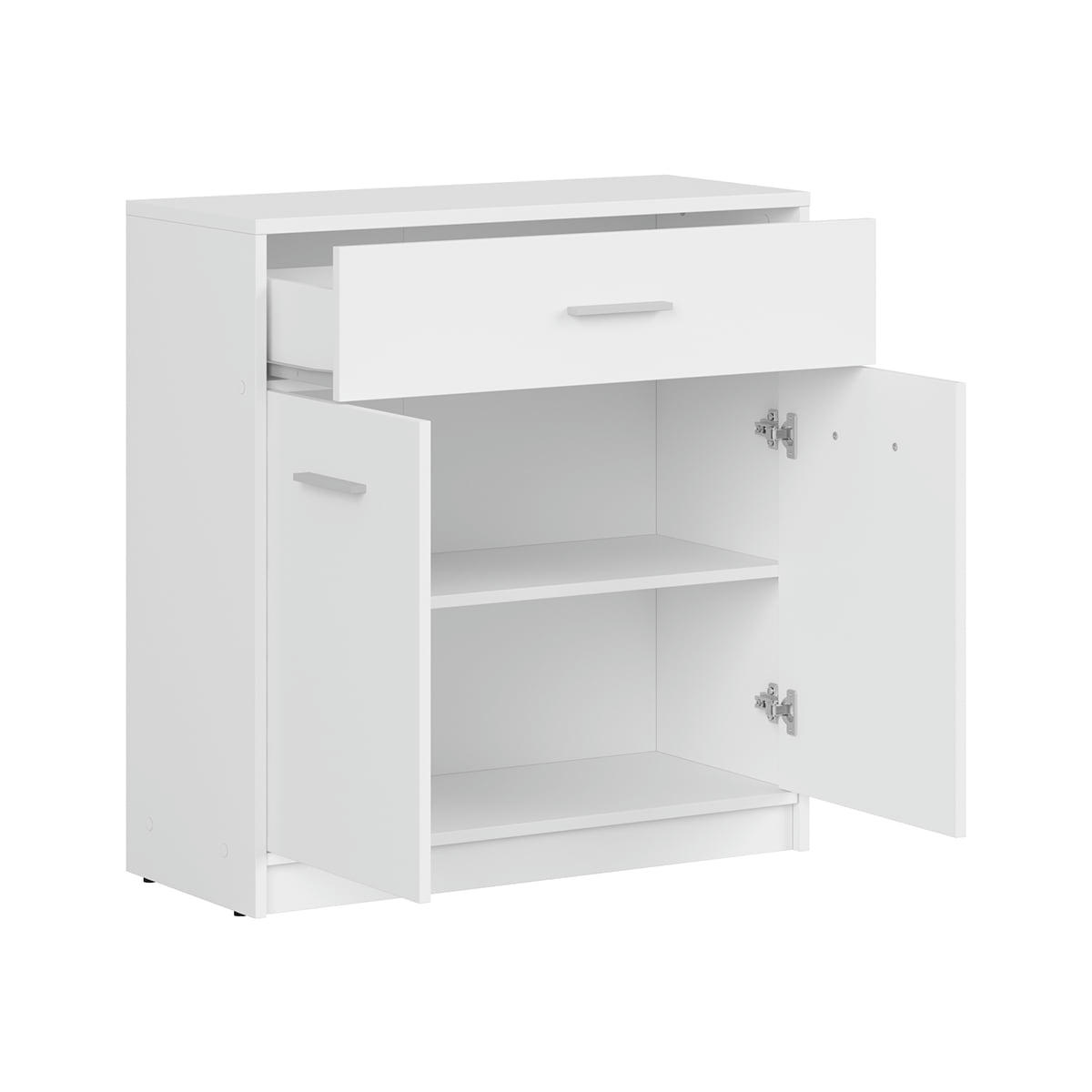 - Buffet 1 tiroir 2 portes stratifiés blanc