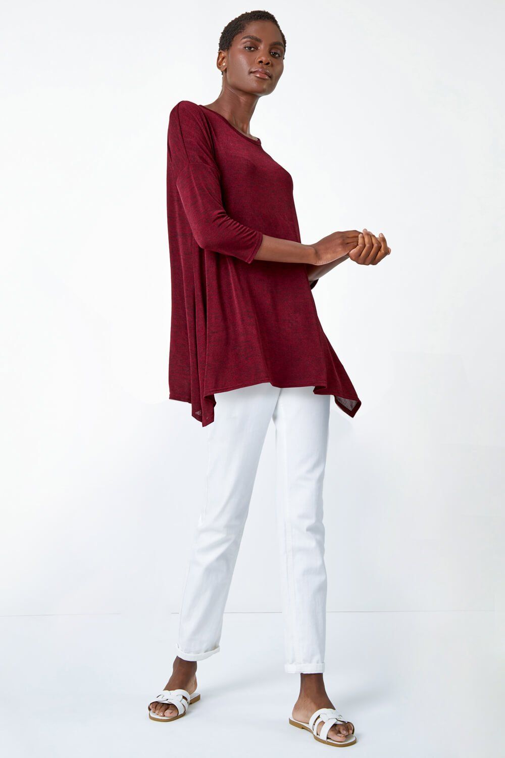 Roman Marl Soft Stretch Top