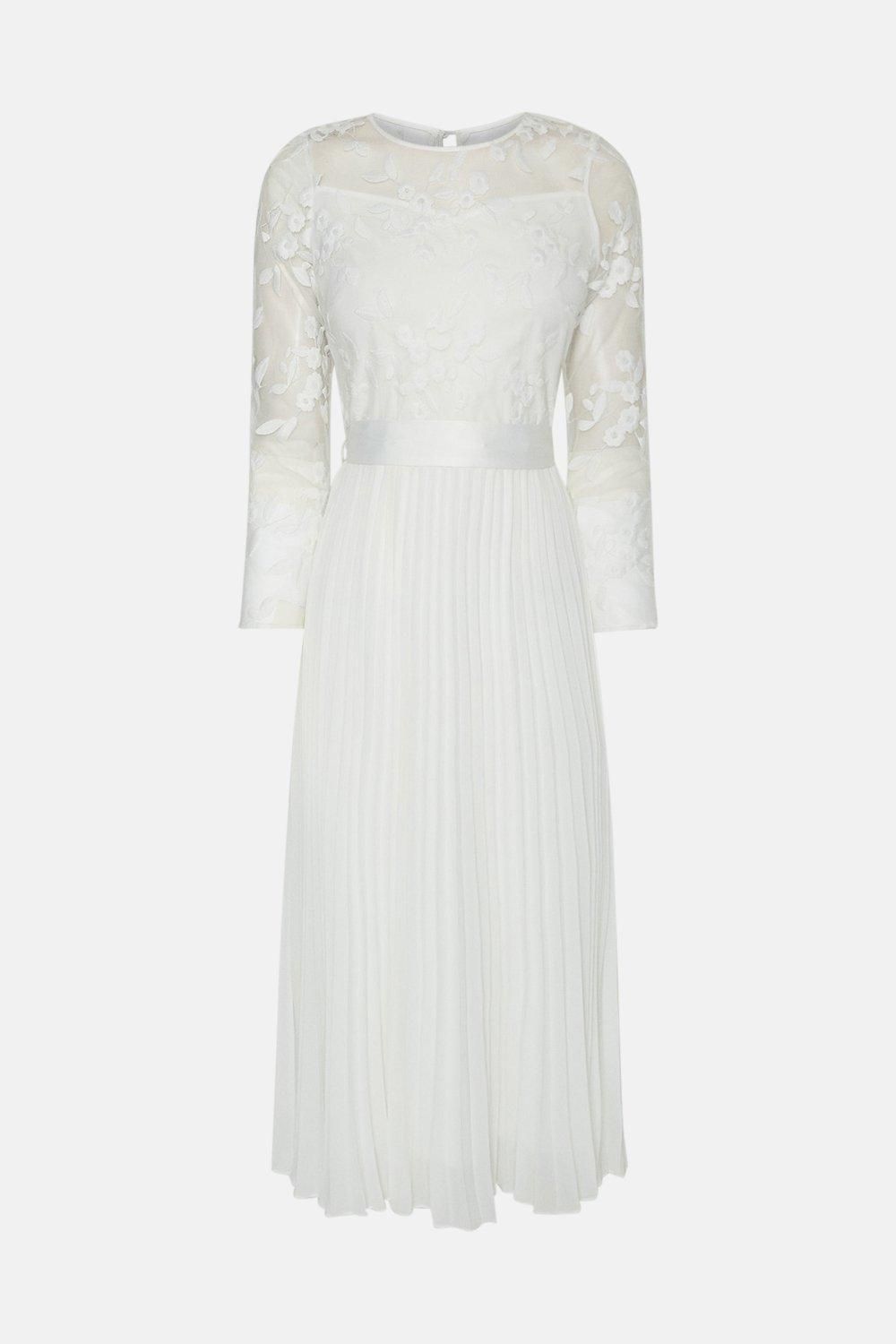 Coast Embroidered Long Sleeve Dress