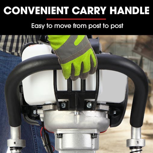NNEMB 38cc 4-Stroke 40cc Petrol Post Driver-with Carry Case & 3 Piling Sleeves