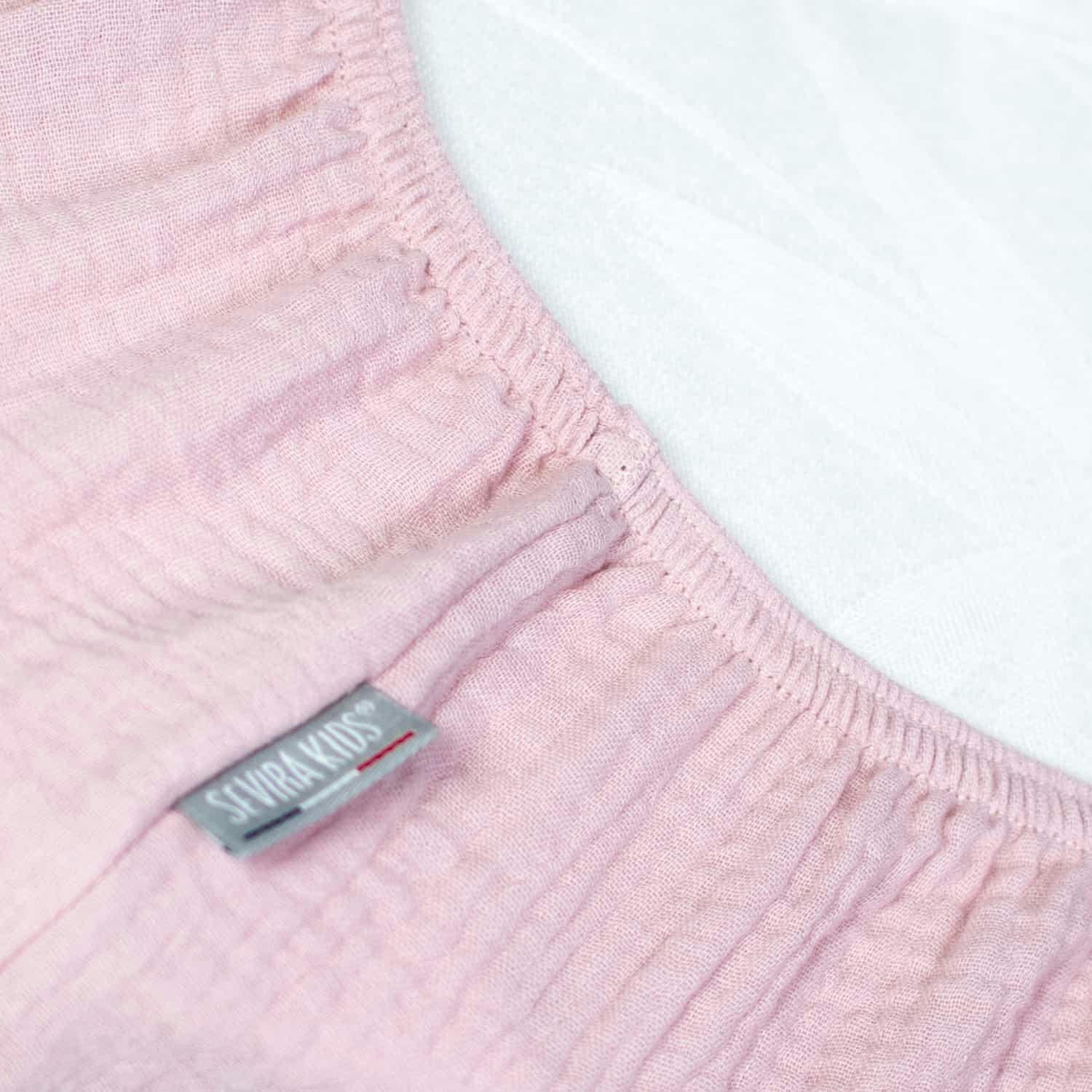 - Drap housse en gaze de coton 60x120