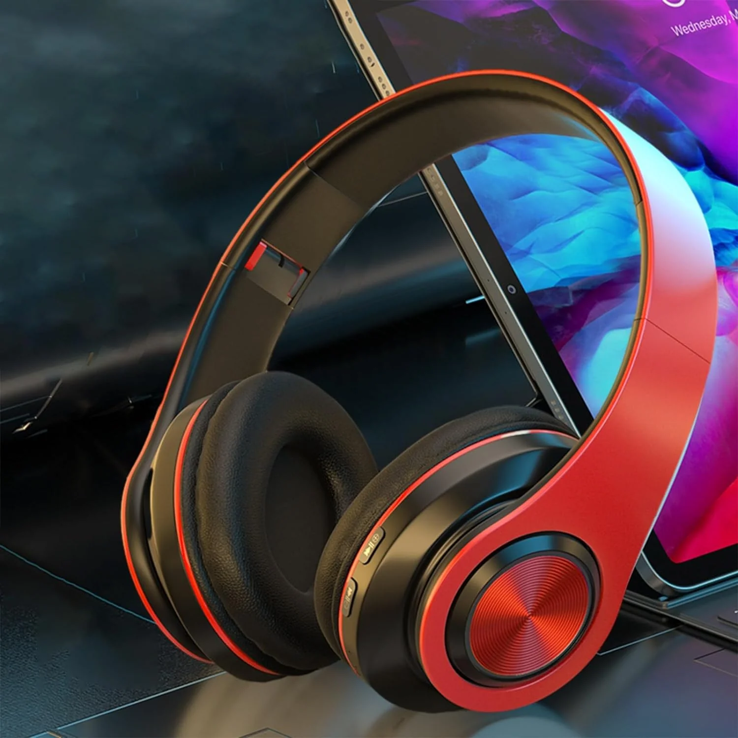 Wireless Gaming Headsets Bluetooth Headphones, Noise Reduction Over Ear Wireless Bluetooth Earphone Wired and Wireless Mode Smart Bluetooth Stereo Gifts for Women Men Earphone # Clearance(Black-A)