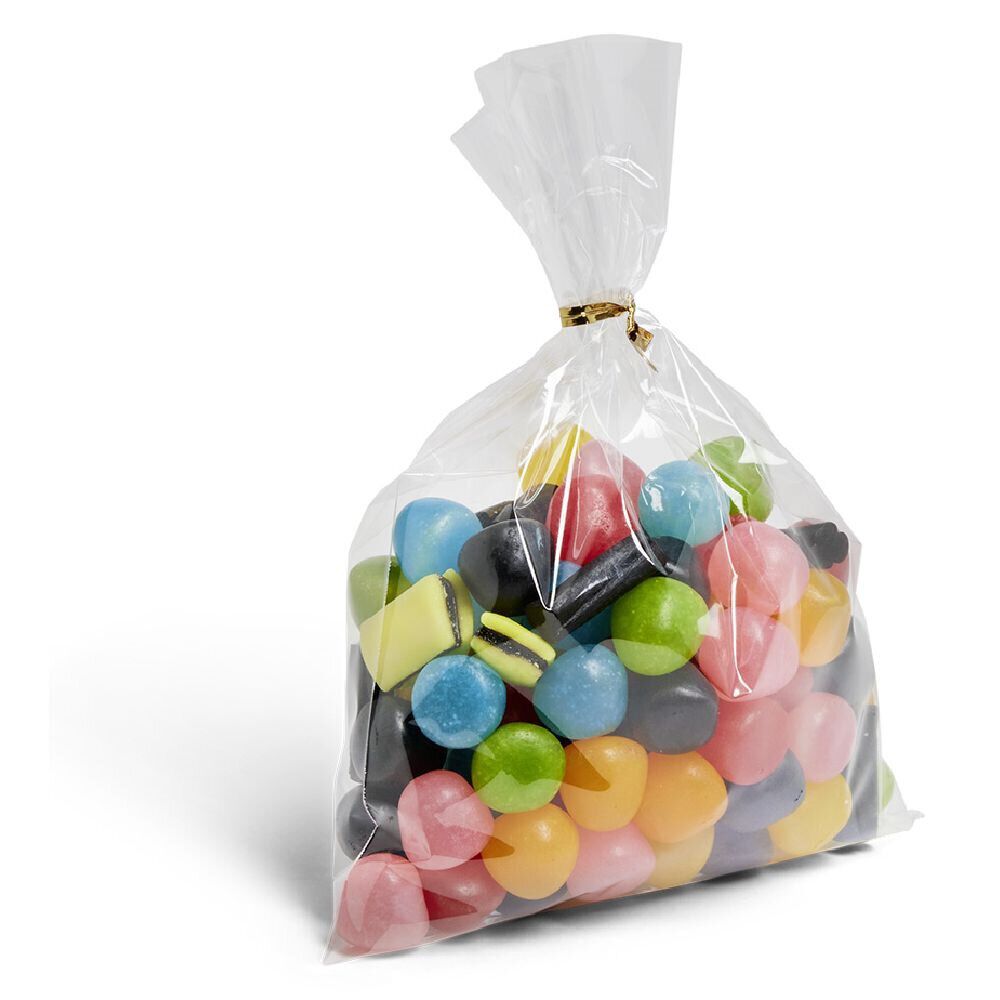 Sac à bonbons pochette transparente x20 avec lien