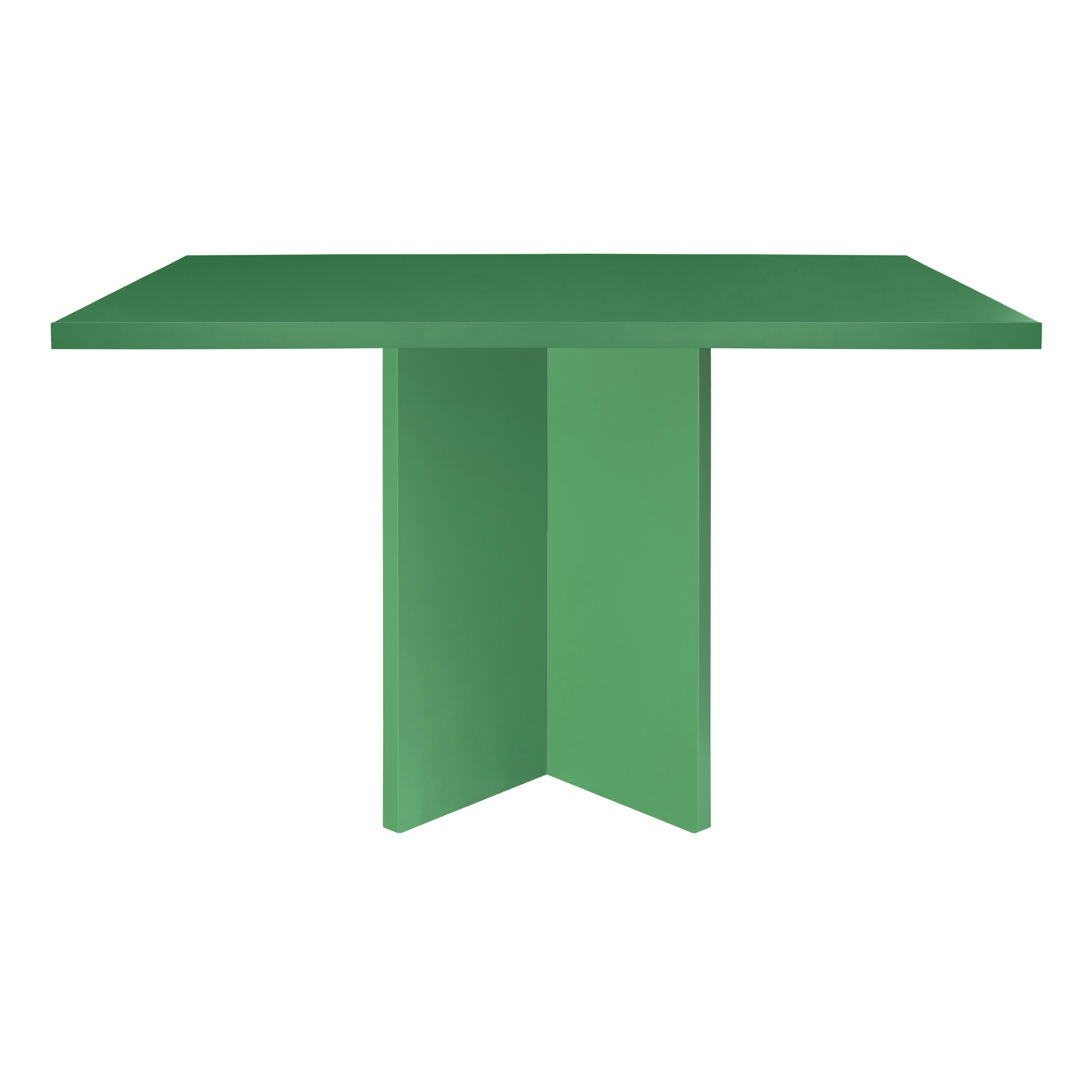 BLOCKIE-MATILDA - Table à manger rectangulaire laquée en MDF de 3cm Vert Émeraude 90x120