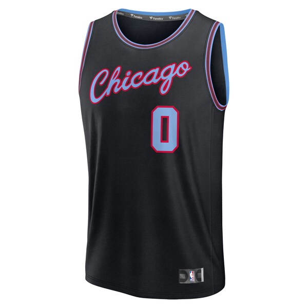 Coby White Chicago Bulls  Youth 2025/26 City Edition Fastbreak Jersey - Black
