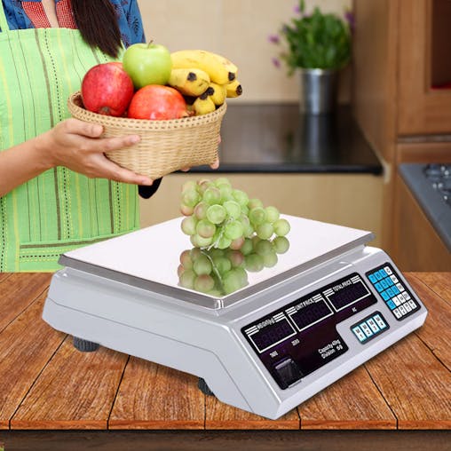 SOGA 2X Digital Kitchen Scales 40kg Electronic Food Weight White