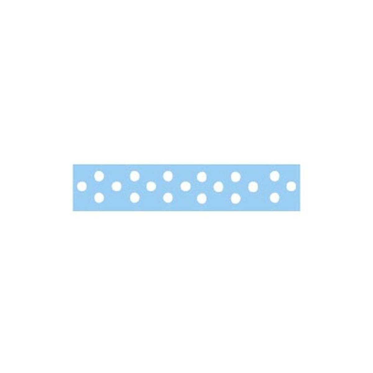 Baby Blue Polka Dot Grosgrain Ribbon 13mm x 5m
