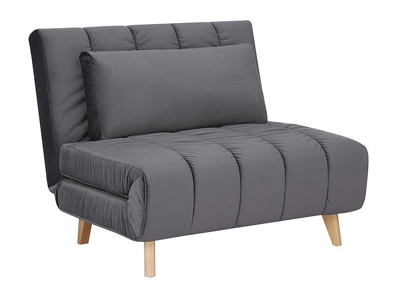 Fotel rozkładany BILLY VELVET szary