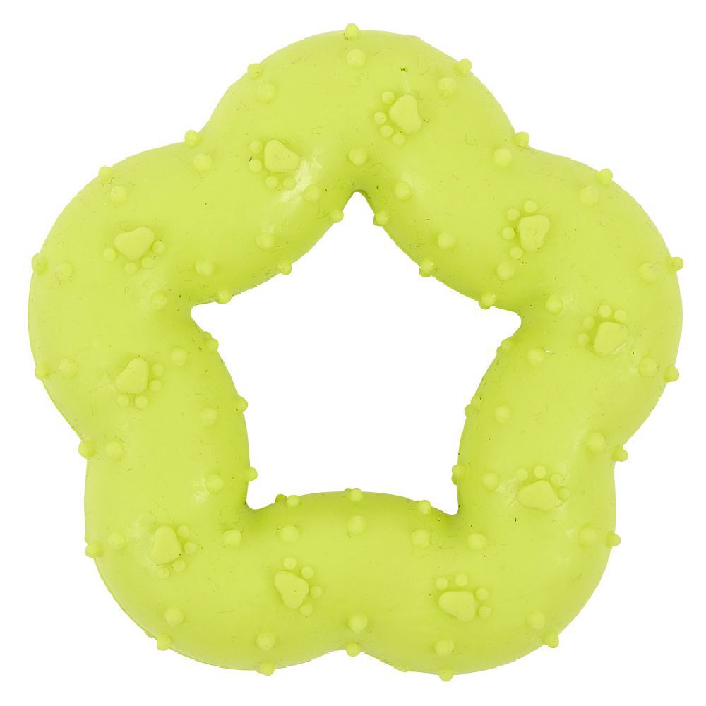 Jouet pour chien forme étoile en caoutchouc Ø7 cm