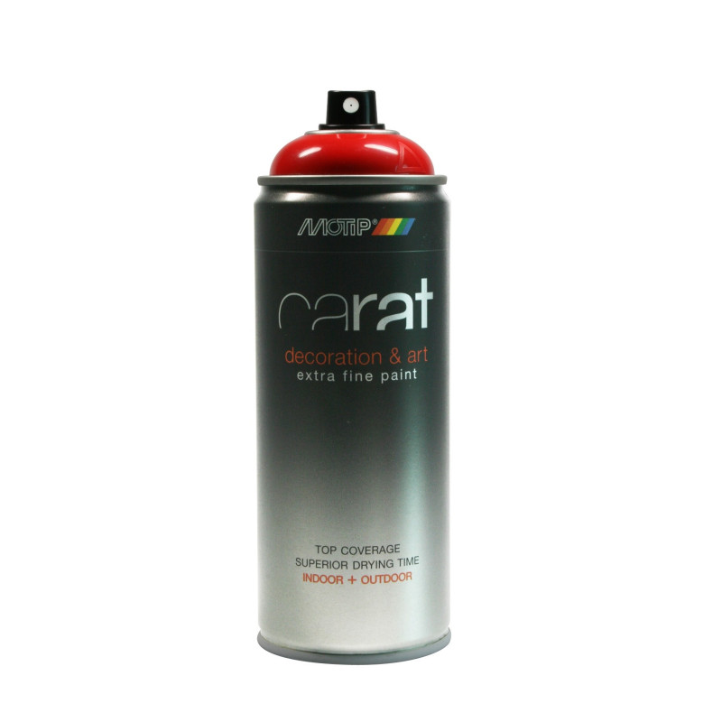 Peinture aérosol Carat rouge signal brillante 0,4 L MOTIP