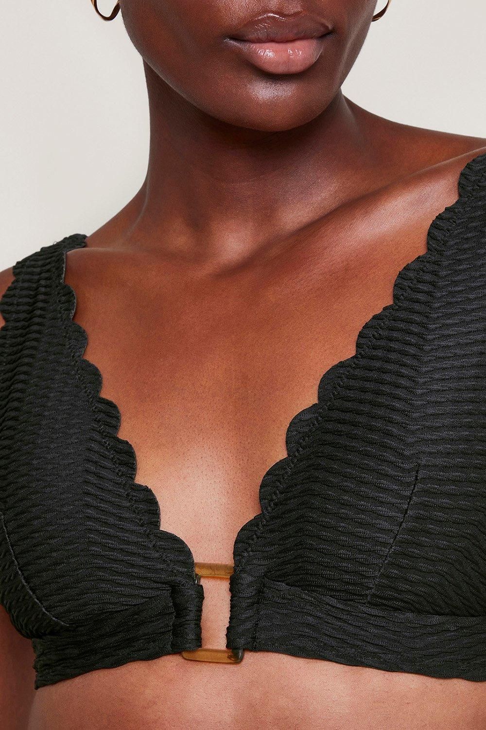 Monsoon Una Bikini Top Black