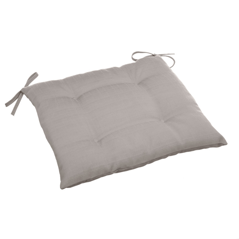 Galette de chaise matelassée Koraï taupe 40 x 40 cm