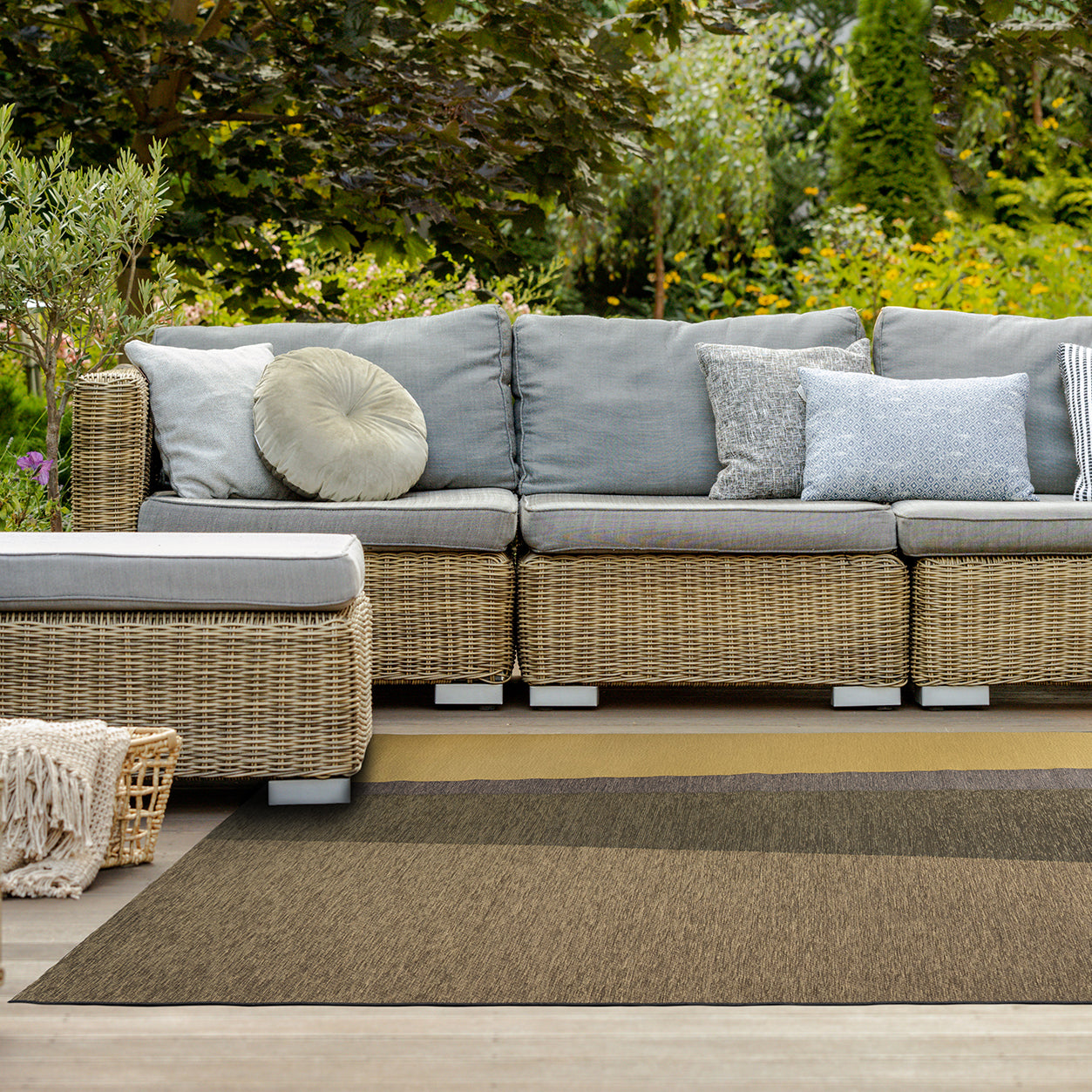 Acsento Capri Vloerkleed 240 x 340 cm - Gold / Olive