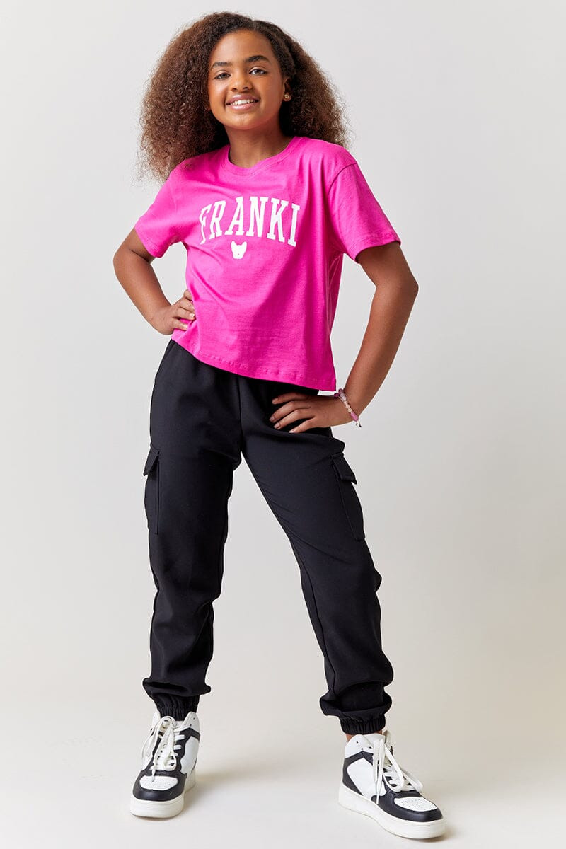 Hello Franki Short Sleeve Logo Tee for girls